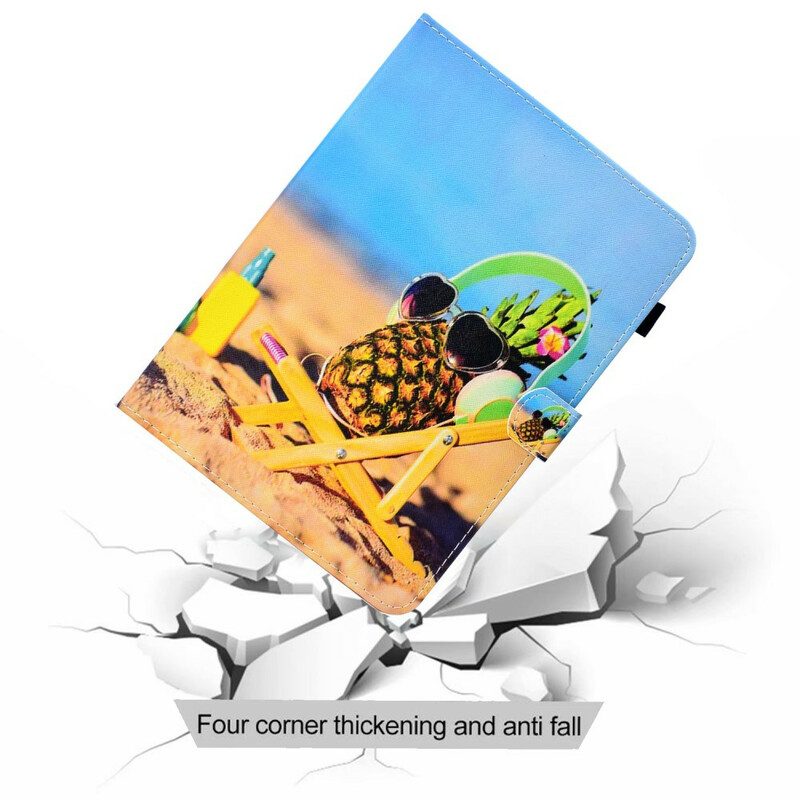 Folio-hoesje voor Samsung Galaxy Tab S6 Lite Ananas Strand