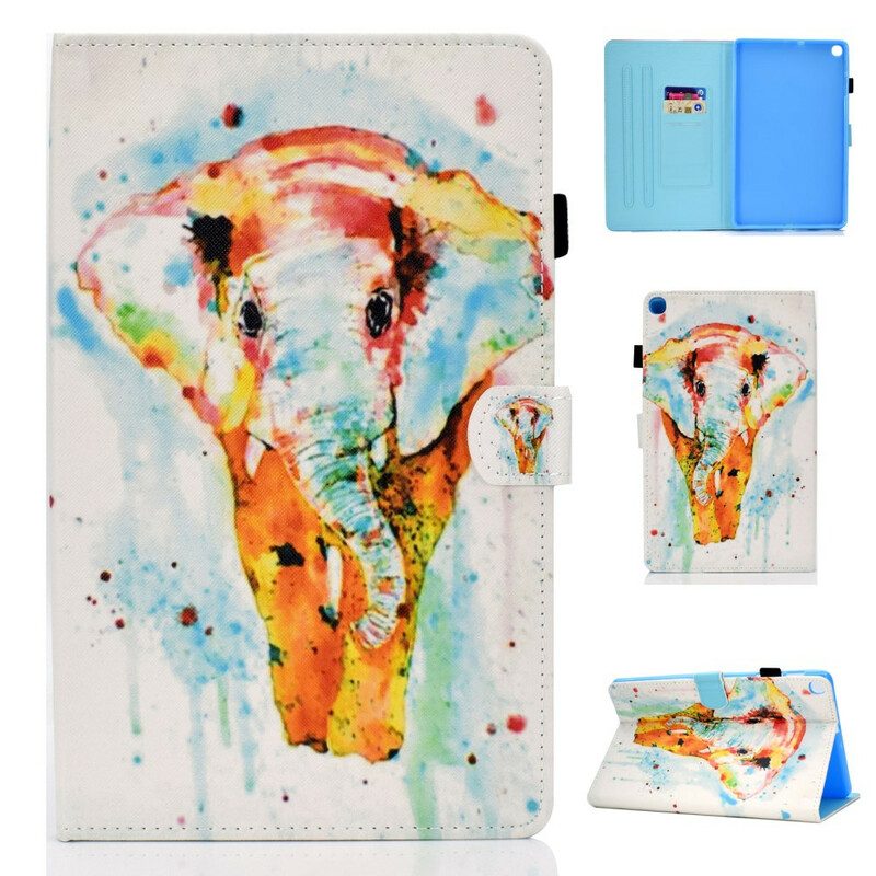 Folio-hoesje voor Samsung Galaxy Tab S6 Lite Aquarel Olifant