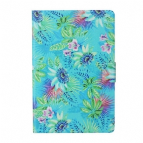 Folio-hoesje voor Samsung Galaxy Tab S6 Lite Bloemen En Bladeren