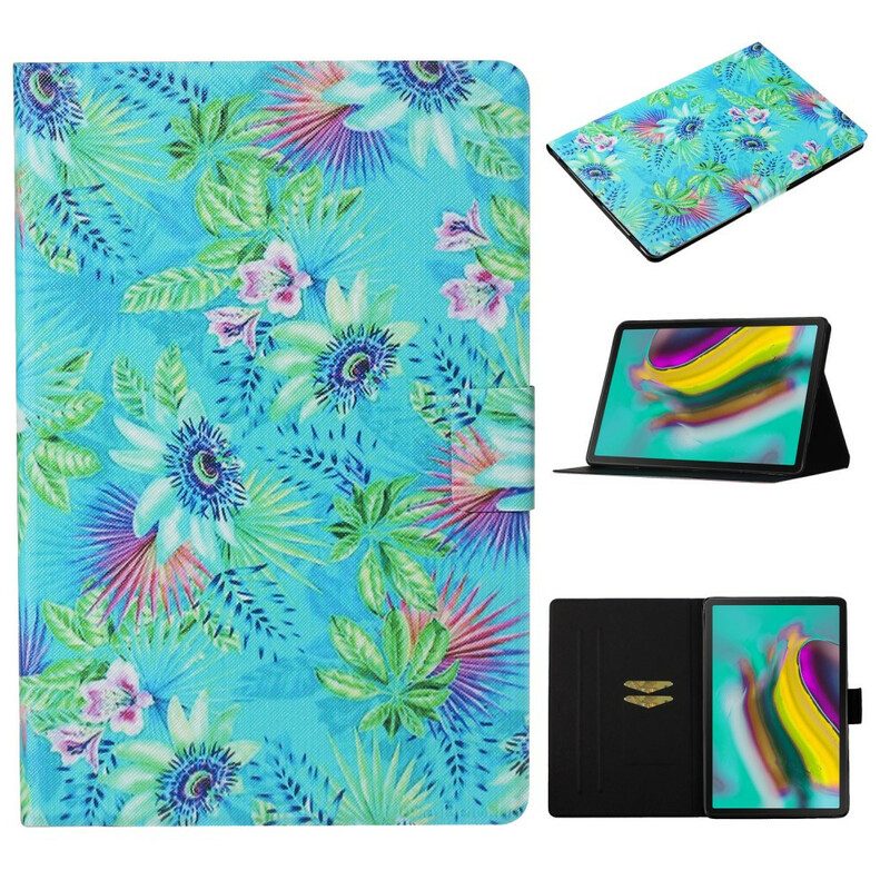 Folio-hoesje voor Samsung Galaxy Tab S6 Lite Bloemen En Bladeren