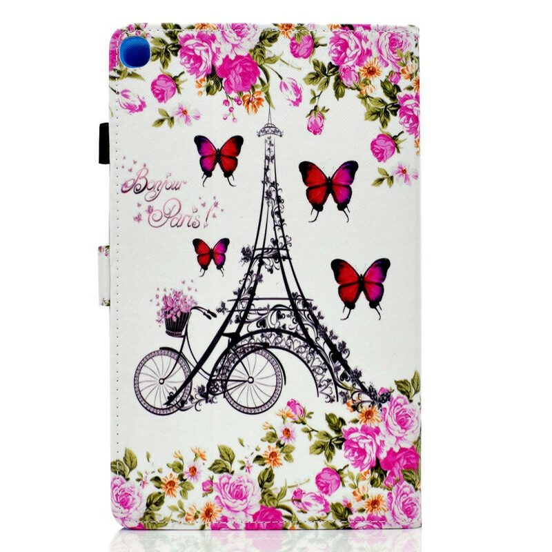 Folio-hoesje voor Samsung Galaxy Tab S6 Lite Eiffeltoren Fiets