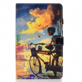 Folio-hoesje voor Samsung Galaxy Tab S6 Lite Fiets Kunst