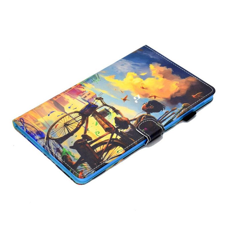 Folio-hoesje voor Samsung Galaxy Tab S6 Lite Fiets Kunst