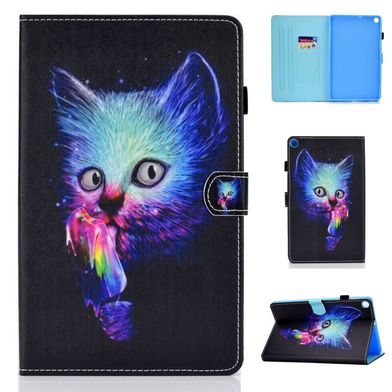 Folio-hoesje voor Samsung Galaxy Tab S6 Lite Psycho Kat