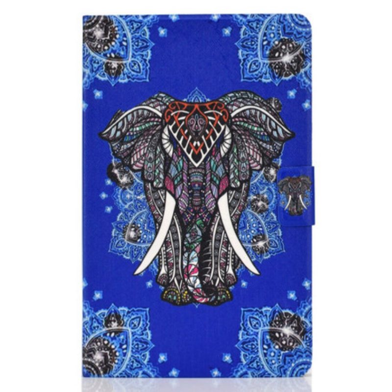 Leren Hoesje voor Samsung Galaxy Tab S6 Lite Indische Olifant