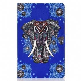 Leren Hoesje voor Samsung Galaxy Tab S6 Lite Indische Olifant