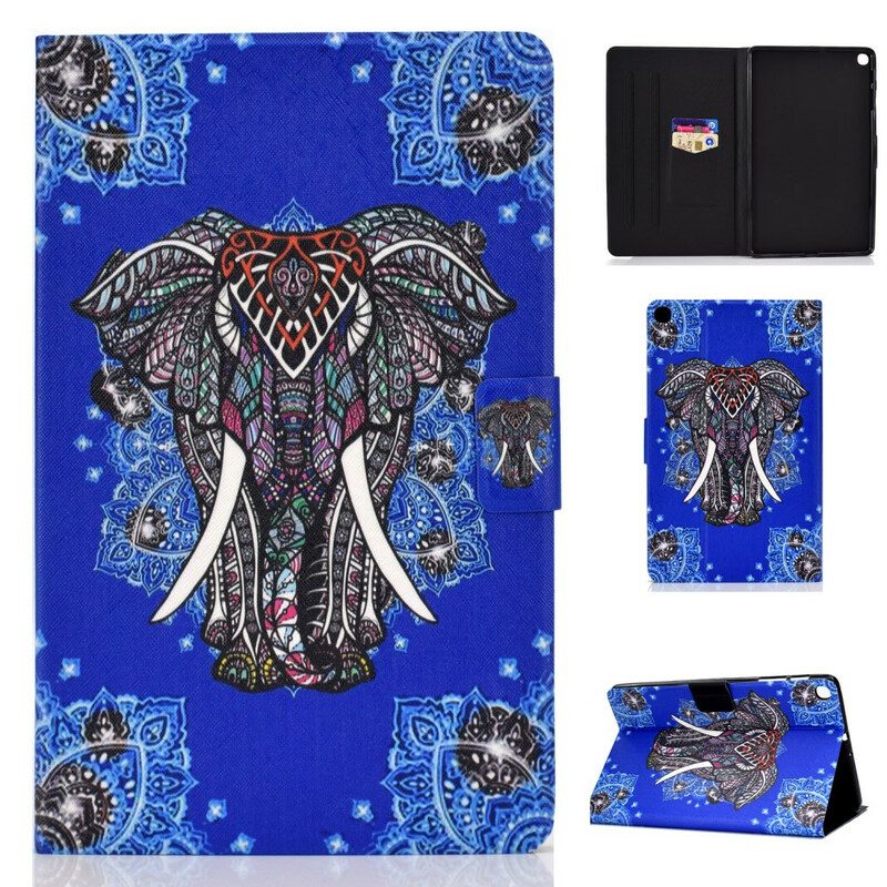 Leren Hoesje voor Samsung Galaxy Tab S6 Lite Indische Olifant