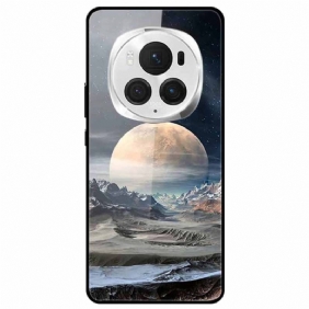 Case Hoesje Honor Magic 6 Pro Telefoonhoesje Patroon Van Gehard Glas