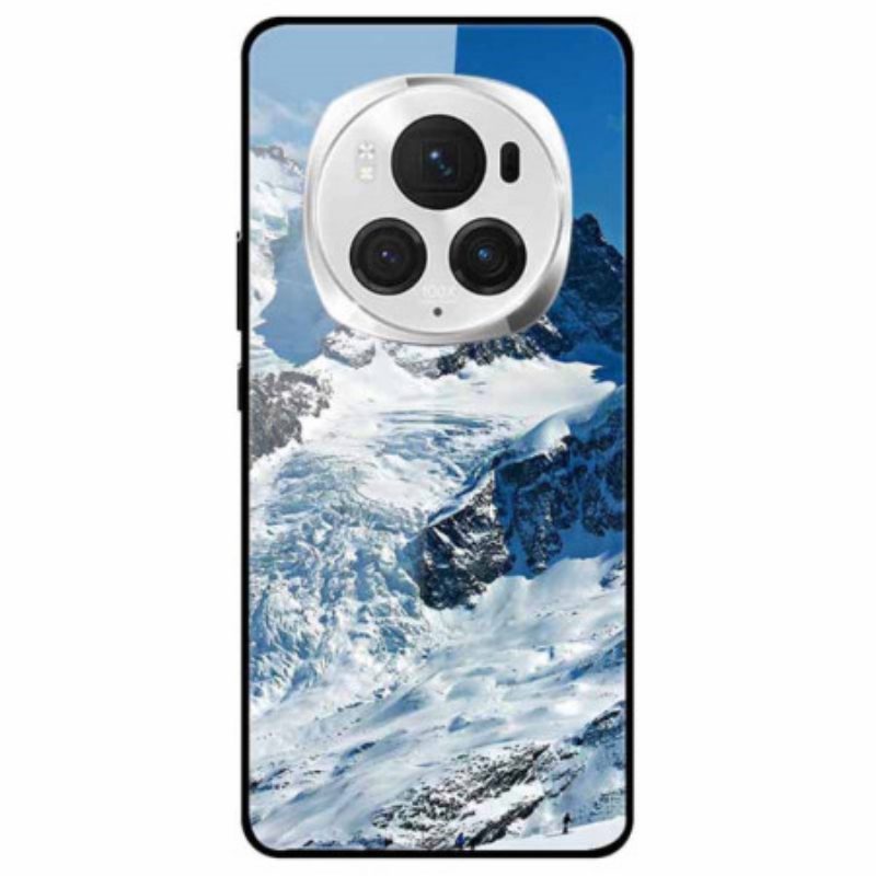 Case Hoesje Honor Magic 6 Pro Telefoonhoesje Snowy Mountain Gehard Glas