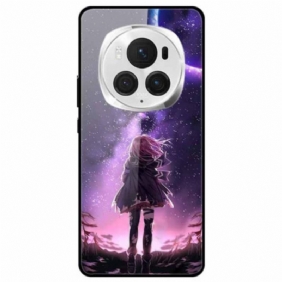 Case Hoesje Honor Magic 6 Pro Telefoonhoesje Sterrenmeisje Van Gehard Glas