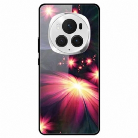 Cover Hoesje Honor Magic 6 Pro Telefoonhoesje Gehard Glas Prachtige Bloemen