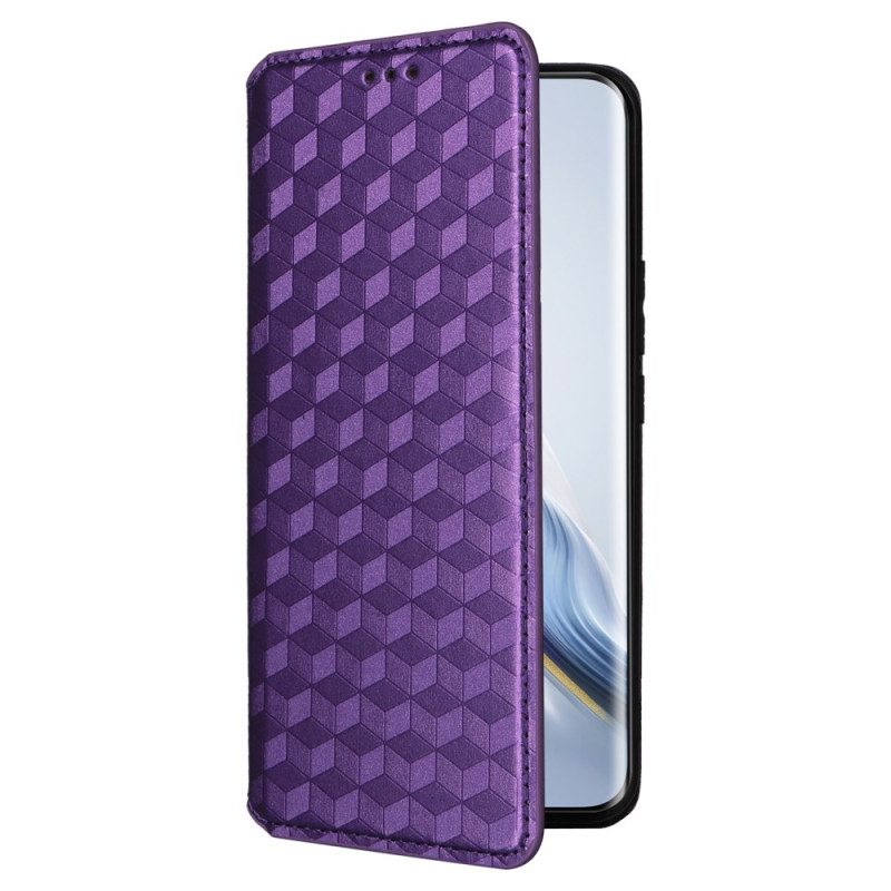 Folio-hoesje Honor Magic 6 Pro Telefoonhoesje 3d-kubussen