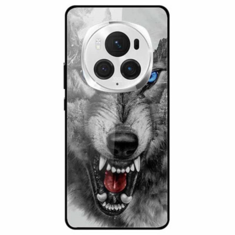 Hoesje Honor Magic 6 Pro Bergwolf Gehard Glas Bescherming Hoesje