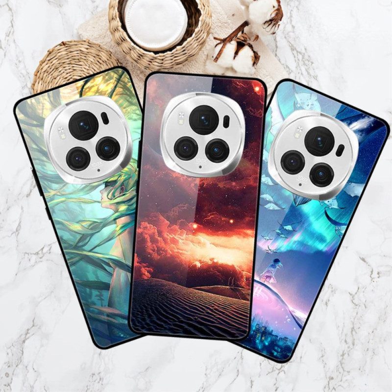 Hoesje Honor Magic 6 Pro Knuffelig Gehard Glas Bescherming Hoesje