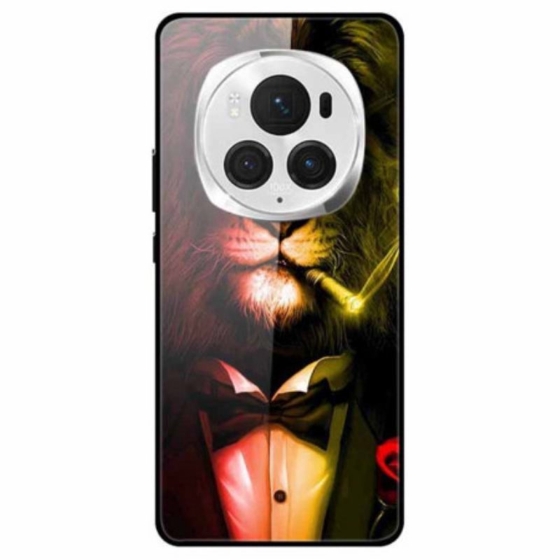 Hoesje Voor Honor Magic 6 Pro Leeuw Gehard Glas