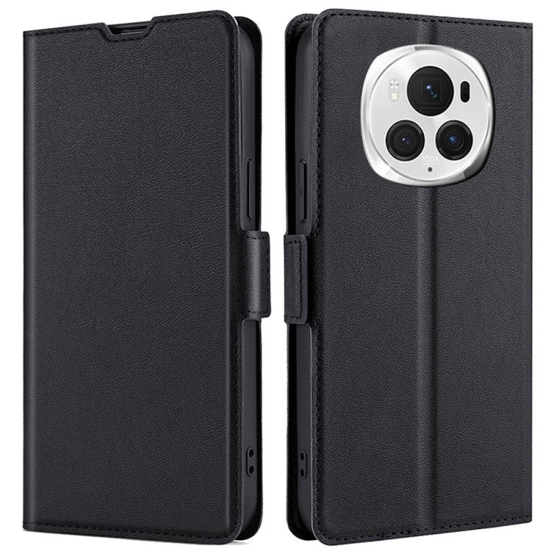 Leren Hoesje Honor Magic 6 Pro Finesse Dubbele Sluiting Bescherming Hoesje