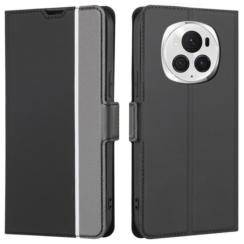 Leren Hoesje Voor Honor Magic 6 Pro Dubbele Magnetische Sluiting