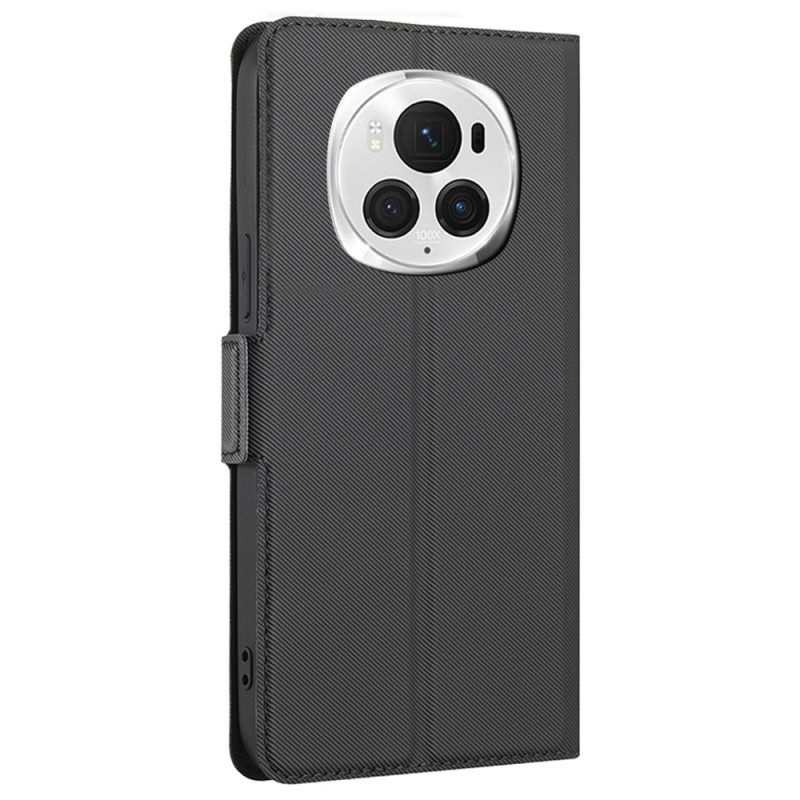 Leren Hoesje Voor Honor Magic 6 Pro Dubbele Magnetische Sluiting