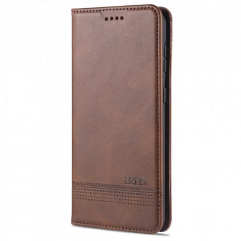 Bescherming Hoesje voor Samsung Galaxy S21 Ultra 5G Folio-hoesje Azns Leerstyling