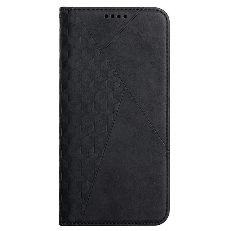 Bescherming Hoesje voor Samsung Galaxy S21 Ultra 5G Folio-hoesje Geo Leereffect