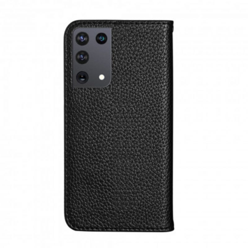 Bescherming Hoesje voor Samsung Galaxy S21 Ultra 5G Folio-hoesje Imitatieleer Litchi Ultra Chic