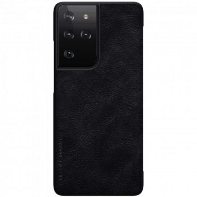 Bescherming Hoesje voor Samsung Galaxy S21 Ultra 5G Folio-hoesje Nillkin Qin-serie