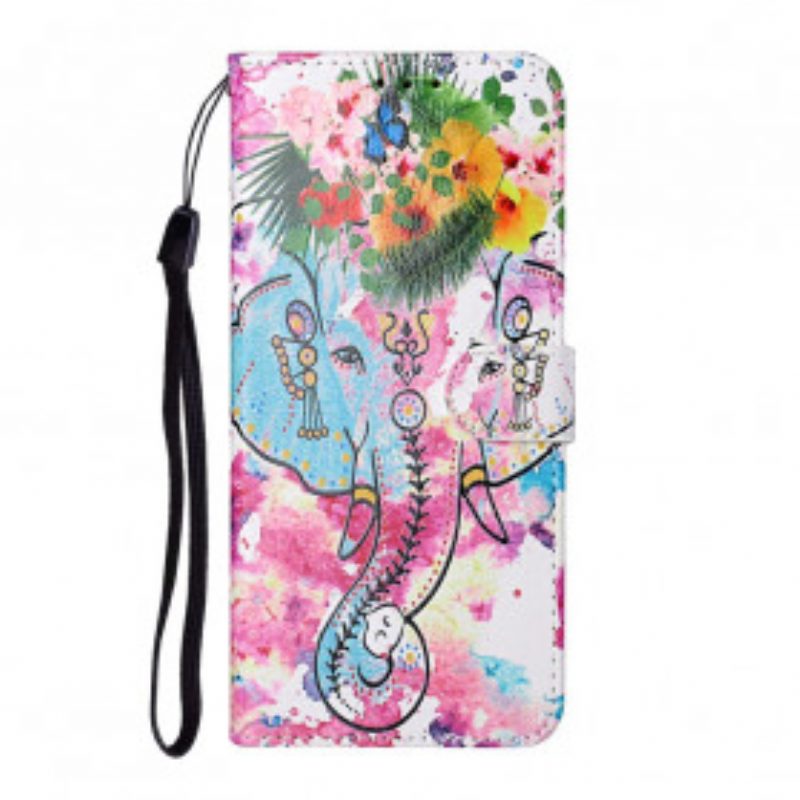 Flip Case voor Samsung Galaxy S21 Ultra 5G Koning Olifant