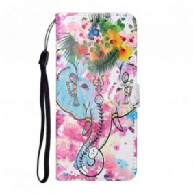 Flip Case voor Samsung Galaxy S21 Ultra 5G Koning Olifant