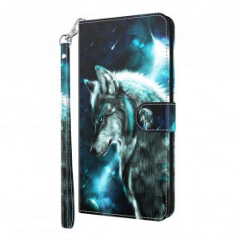 Flip Case voor Samsung Galaxy S21 Ultra 5G Majestueuze Wolf