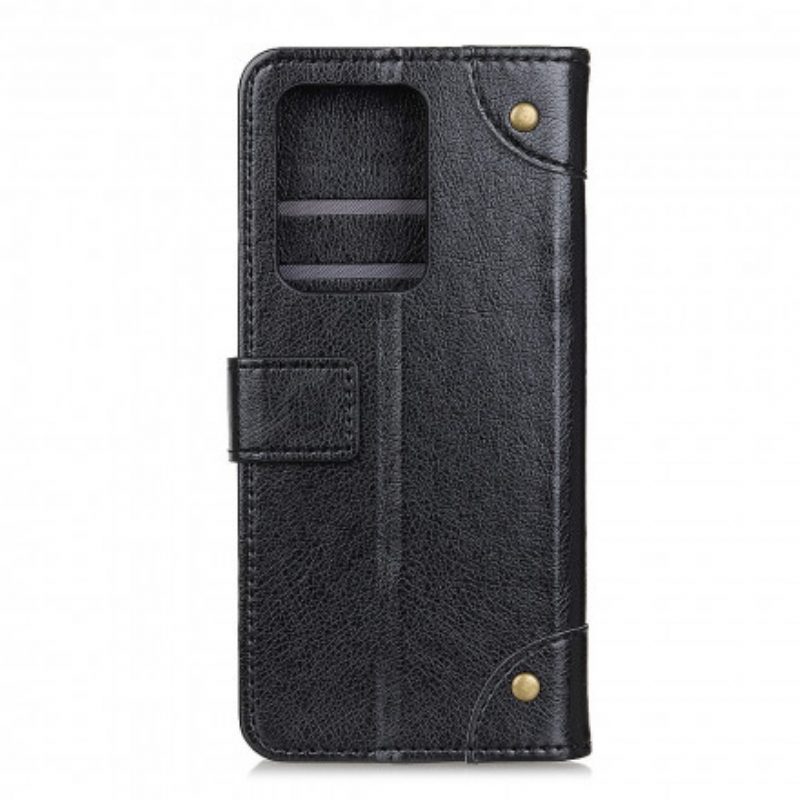 Folio-hoesje voor Samsung Galaxy S21 Ultra 5G Antiek Nappaleereffect