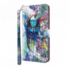 Folio-hoesje voor Samsung Galaxy S21 Ultra 5G Aquarel Vogel