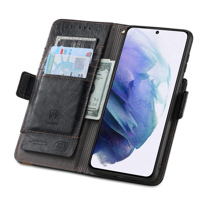 Folio-hoesje voor Samsung Galaxy S21 Ultra 5G Bicolor Dubbele Sluiting Caseneo