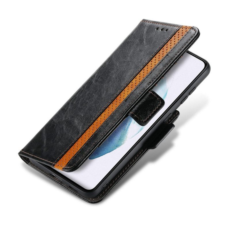 Folio-hoesje voor Samsung Galaxy S21 Ultra 5G Bicolor Dubbele Sluiting Caseneo