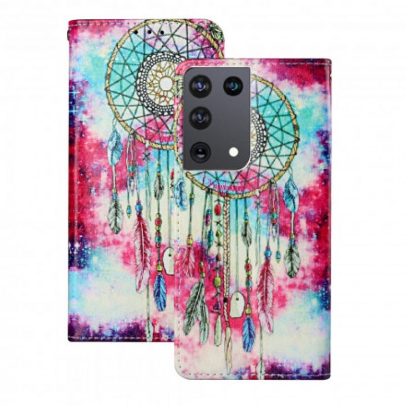 Folio-hoesje voor Samsung Galaxy S21 Ultra 5G De Dreamcatcher-stijl