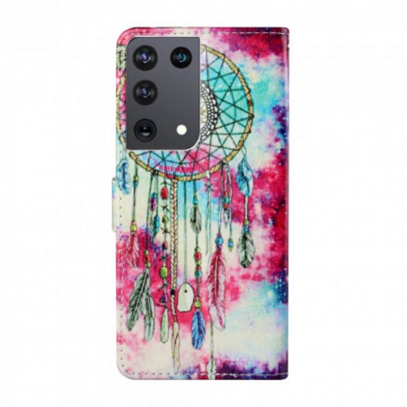 Folio-hoesje voor Samsung Galaxy S21 Ultra 5G De Dreamcatcher-stijl