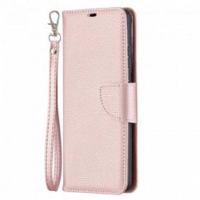 Folio-hoesje voor Samsung Galaxy S21 Ultra 5G Flip Case Lychee Rabat Schuin