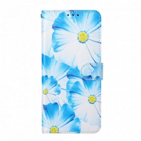 Folio-hoesje voor Samsung Galaxy S21 Ultra 5G Gekke Bloemen