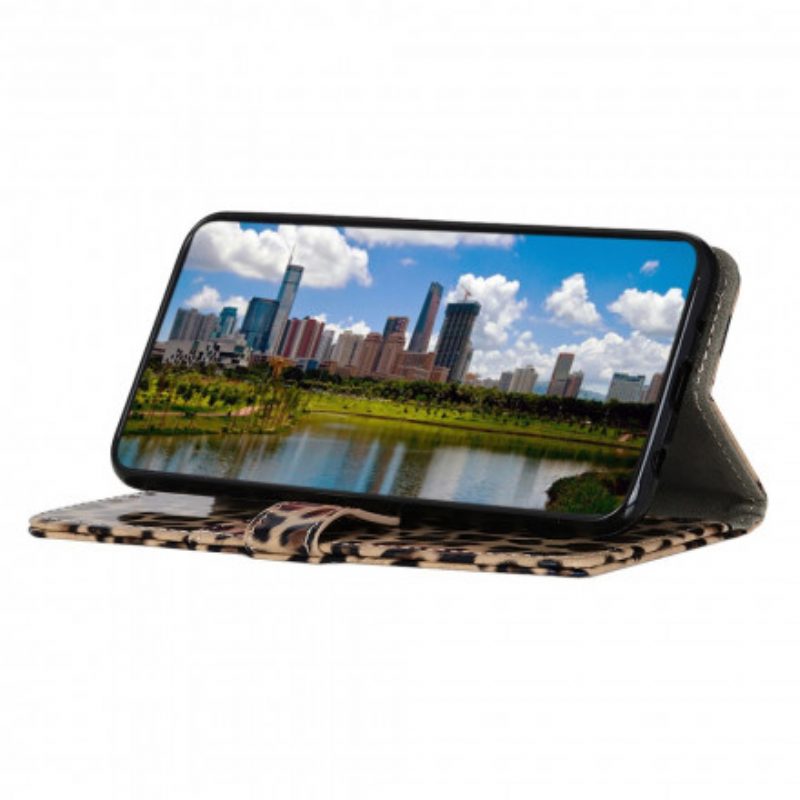 Folio-hoesje voor Samsung Galaxy S21 Ultra 5G Gewoon Luipaard