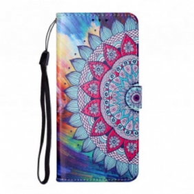 Folio-hoesje voor Samsung Galaxy S21 Ultra 5G Koning Mandala