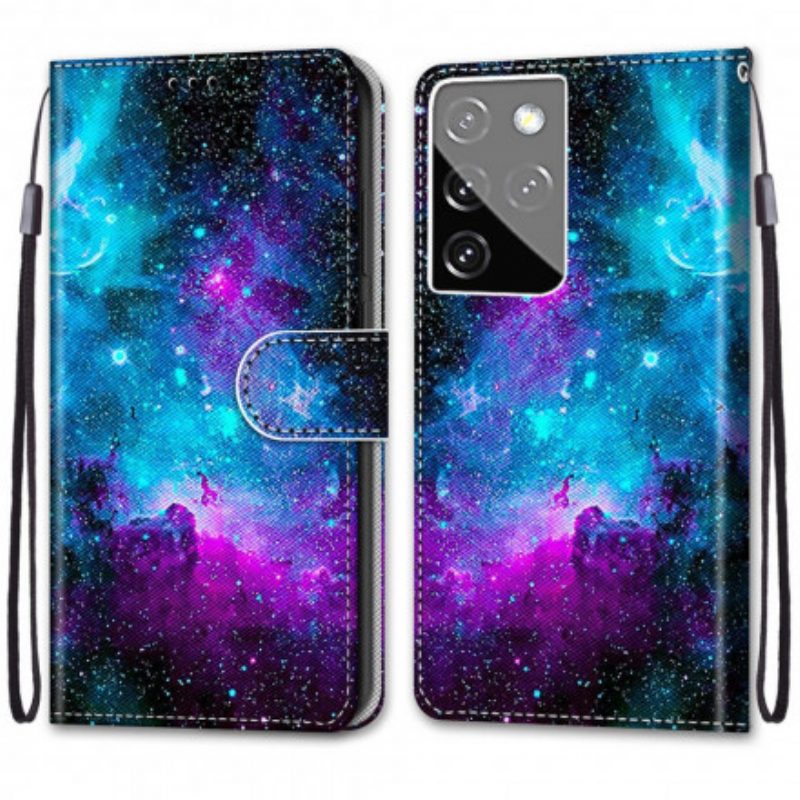 Folio-hoesje voor Samsung Galaxy S21 Ultra 5G Kosmische Hemel