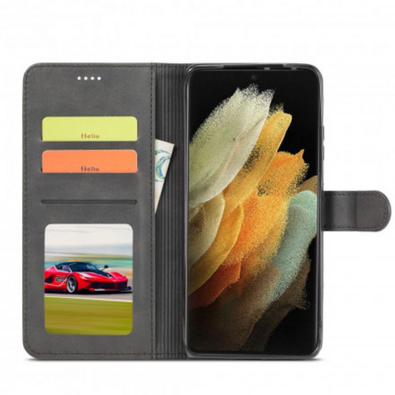 Folio-hoesje voor Samsung Galaxy S21 Ultra 5G Lc.imeeke Ledereffect