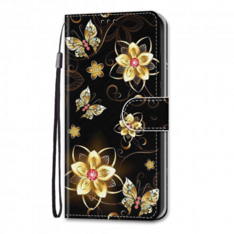 Folio-hoesje voor Samsung Galaxy S21 Ultra 5G Magische Bloemen