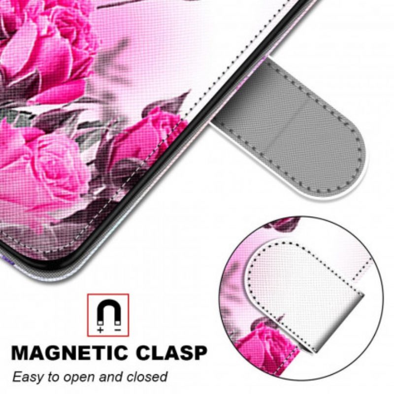 Folio-hoesje voor Samsung Galaxy S21 Ultra 5G Magische Bloemen