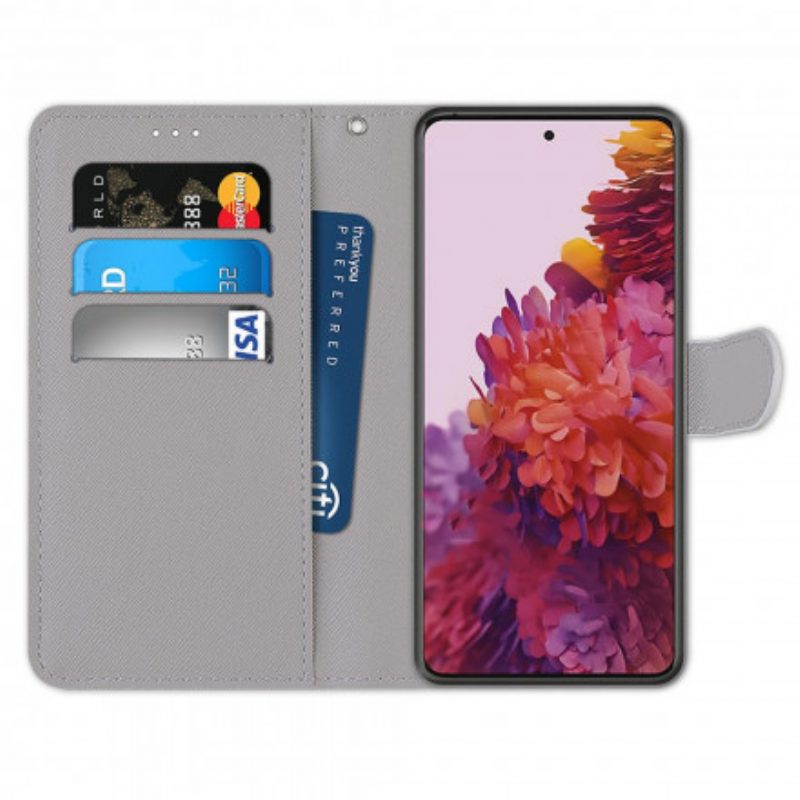 Folio-hoesje voor Samsung Galaxy S21 Ultra 5G Magische Bloemen