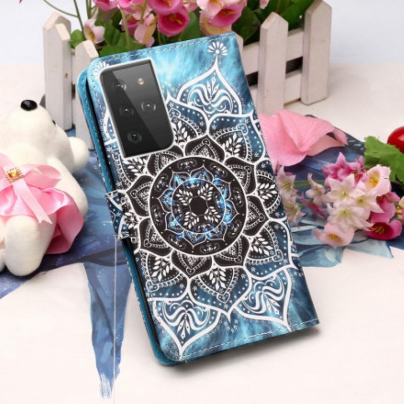 Folio-hoesje voor Samsung Galaxy S21 Ultra 5G Mandala In De Lucht