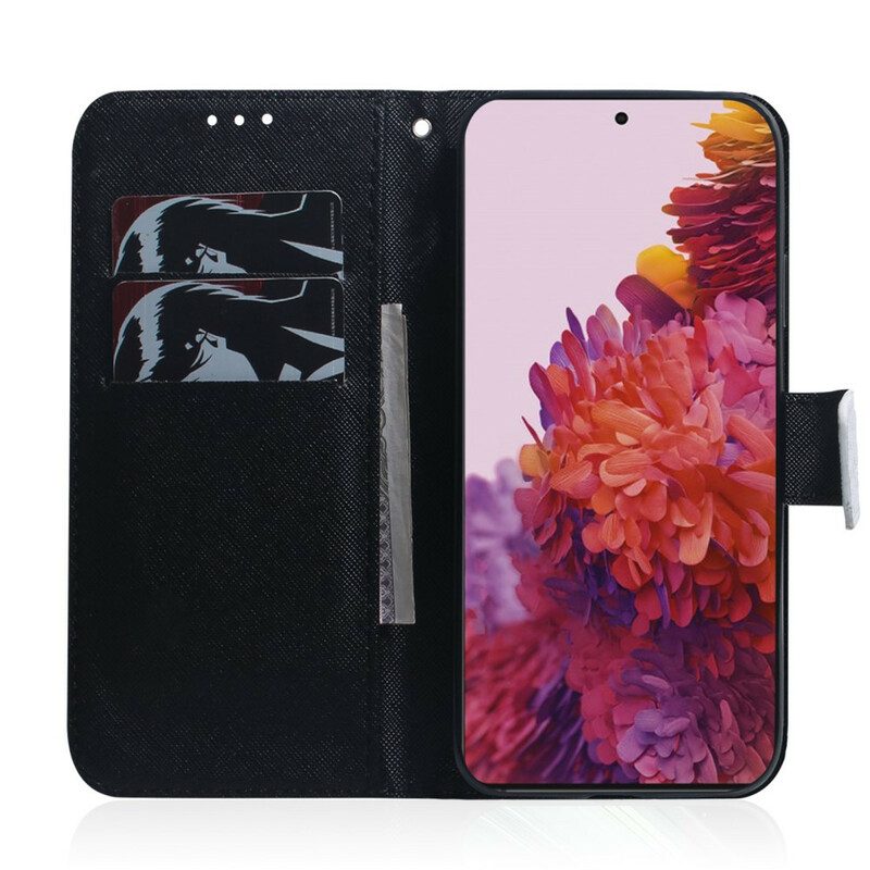 Folio-hoesje voor Samsung Galaxy S21 Ultra 5G Panda Gezicht