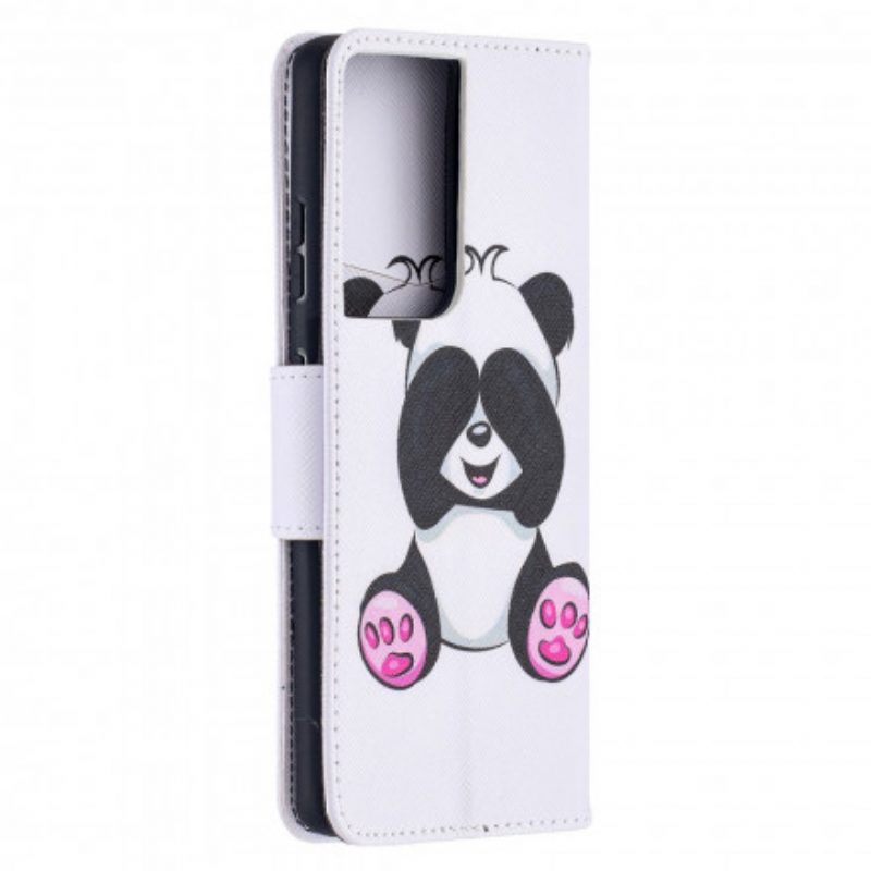 Folio-hoesje voor Samsung Galaxy S21 Ultra 5G Panda-plezier