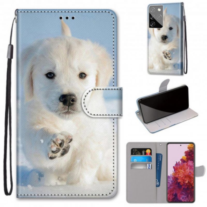 Folio-hoesje voor Samsung Galaxy S21 Ultra 5G Schattige Hond