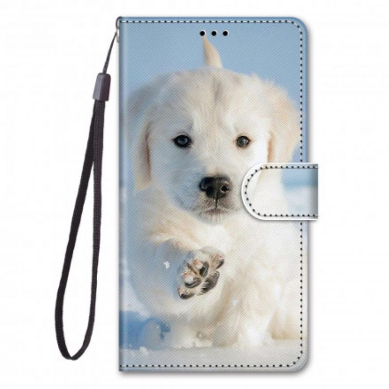 Folio-hoesje voor Samsung Galaxy S21 Ultra 5G Schattige Hond