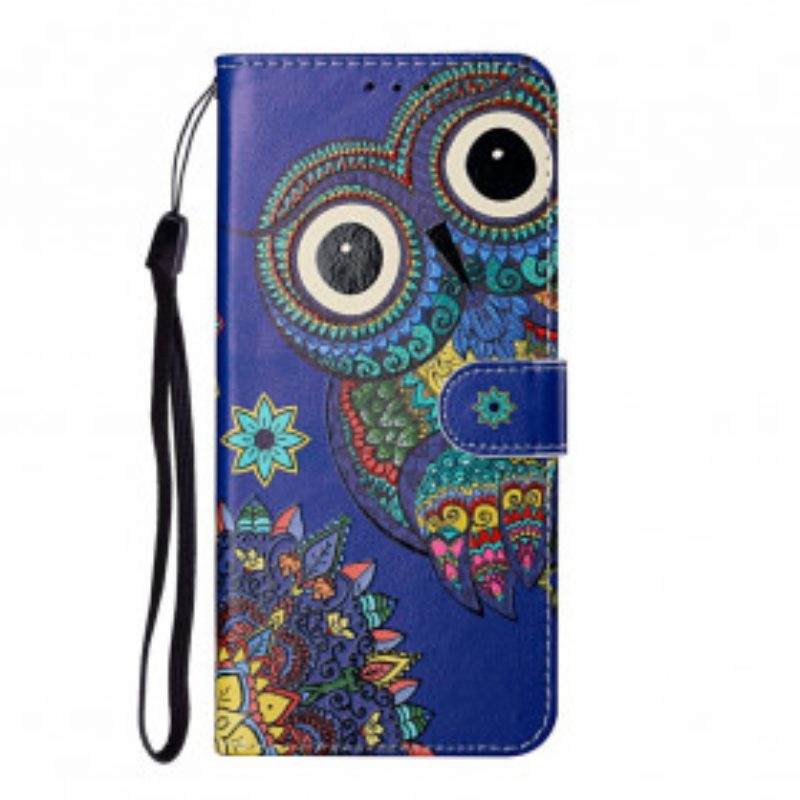 Folio-hoesje voor Samsung Galaxy S21 Ultra 5G Uil In Mandala